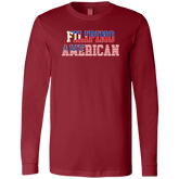 Filipino American Flags Unisex Jersey Long Sleeve T-Shirt